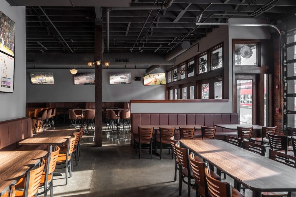 interior of a sports bar or restaurant